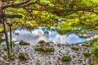 Colorful garden, Heian-jingu Shrine, Kyoto, Japan. Art Print